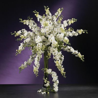 Image showing  38.5 in. Artificial White Delphinium Stems, 12 pc.