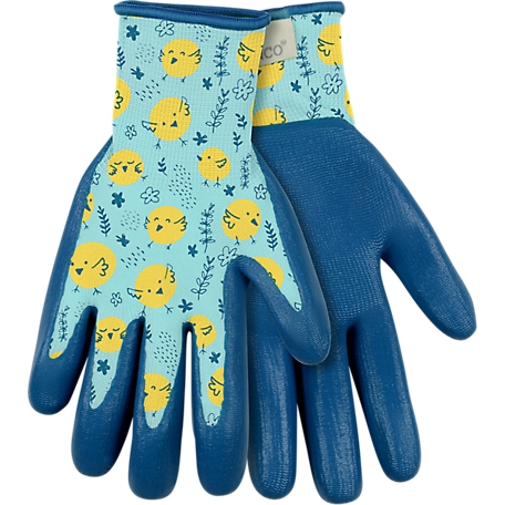 Kinco Chick Days 13-Gauge Nitrile-Coated Knit Shell Gloves, 1 Pair, Continuous Elastic Knit Wrist, Polyester Hem