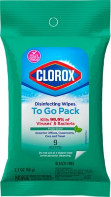 Clorox Disinfecting Wipes to Go, Fresh Scent, 60133