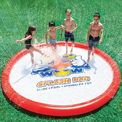 Image showing  Giant 10 ft. Diameter Inflatable Backyard Splashpad, Smile Face
