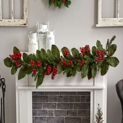 Image showing  5 ft. Magnolia Berry Pine Artificial Garland