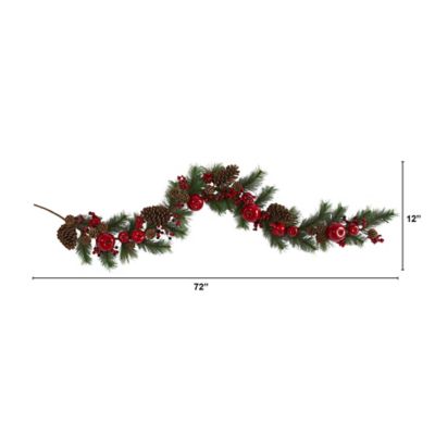 Image showing  6 ft. Apple, Berries and Pine Cone Artificial Garland