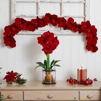 Image showing  5 ft. Amaryllis Silk Garland
