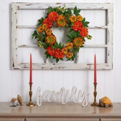 Image showing  24 in. Peony and Mum Artificial Wreath