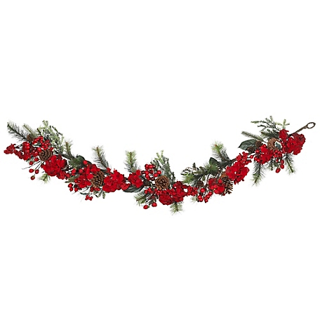 Nearly Natural 72 in. Artificial Hydrangea Garland