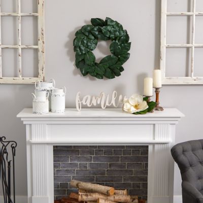 Image showing  24 in. Artificial Magnolia Leaf Wreath