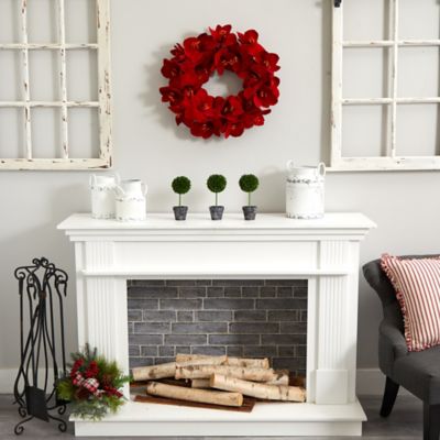 Image showing  22 in. Amaryllis Artificial Wreath