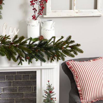 Image showing  60 in. Pine Artificial Garland with Pine Cones