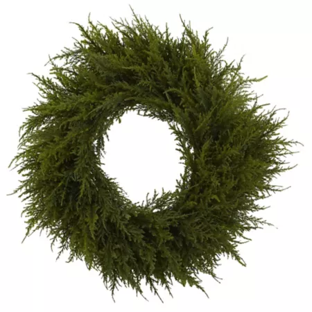 24" Almost Natural Artificial Cedar Wreath Artificial Christmas Wreaths