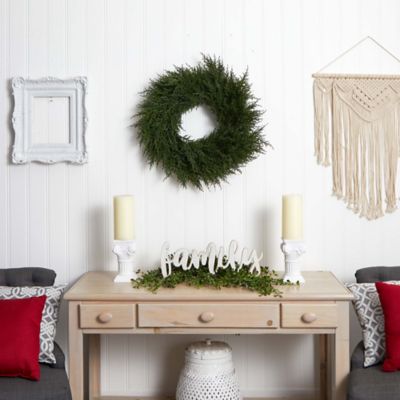 Image showing  24 in. Cedar Artificial Wreath