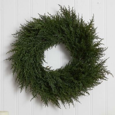 Image showing  24 in. Cedar Artificial Wreath