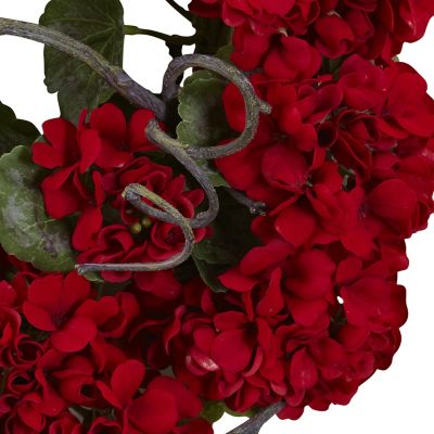 Image showing  17 in. Geranium Artificial Wreath