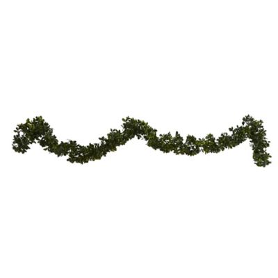Nearly Natural 6 ft. Indoor/Outdoor Boxwood Artificial Garland, 4-Pack