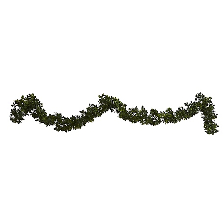 Nearly Natural 6 ft. Indoor/Outdoor Boxwood Artificial Garland, 4-Pack
