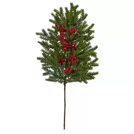 Nearly Natural 34" Artificial Pine and Berry Hanging Plants 3 Pack Artificial Christmas Plants