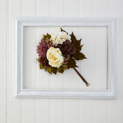 Image showing  16 in. Artificial Peony, Hydrangea and Dahlia Flower Bouquets, 2 pc.