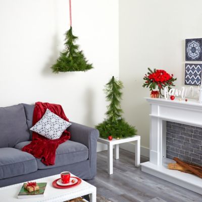 Image showing  24 in. and 36 in. Tabletop/Hanging Artificial Christmas Tree Decor, 2-Pack