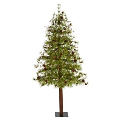 Nearly Natural 6 ft. Wyoming Alpine Artificial Christmas Tree with Clear Multifunction LED Lights