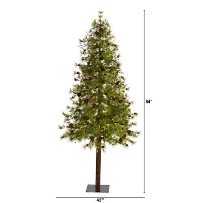 Image showing  7 ft. Wyoming Alpine Artificial Christmas Tree with Clear LED Lights