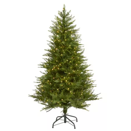 5 ft Nearly Natural Wisconsin Artificial Christmas Tree with Warm White LED Lights and Bendable Branches Artificial Christmas Trees