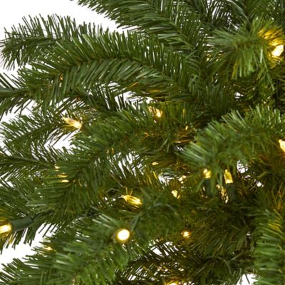 Image showing  5 ft. Christmas Palm Artificial Tree with Warm White LED Lights