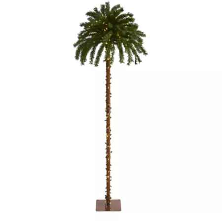 7 ft Almost Natural Artificial Christmas Palm Tree with 300 Warm White LED Lights Artificial Christmas Plants