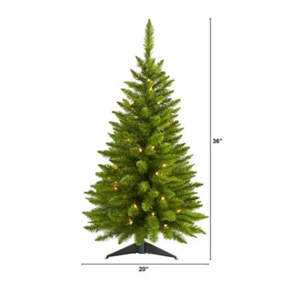 Image showing  3 ft. Providence Pine Artificial Christmas Tree with Clear LED Lights