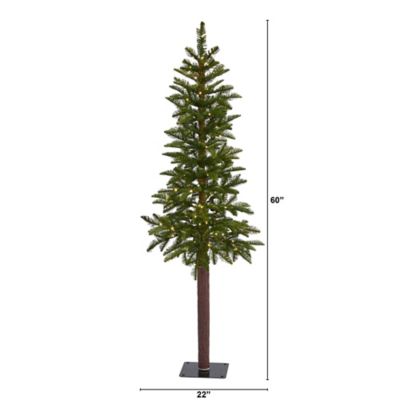Image showing  5 ft. Alaskan Alpine Artificial Christmas Tree with Multifunction LED Lights