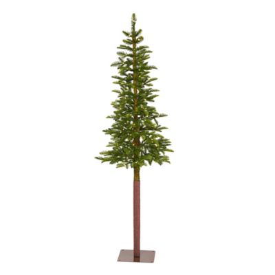 Nearly Natural 6 ft. Alaskan Alpine Artificial Christmas Tree with Clear Multifunction LED Lights and Bendable Branches