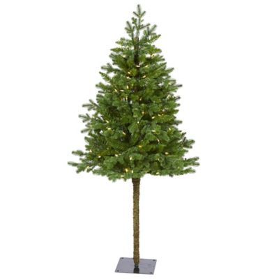 Nearly Natural 5 ft. Swiss Alpine Artificial Christmas Tree with Clear LED Lights and Bendable Branches