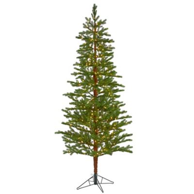 Nearly Natural 7.5 ft. Fairbanks Fir Artificial Christmas Tree with Clear Multifunction LED Lights