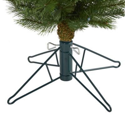 Image showing  5 ft. Green Pencil Artificial Christmas Tree with Clear Multifunction LED Lights and Bendable Branches