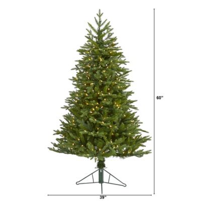Image showing  5 ft. Cambridge Fir Artificial Christmas Tree with Clear Multifunction LED Lights