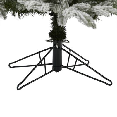 Image showing  7 ft. Flocked Colorado Mountain Fir Artificial Christmas Tree with LED Lights