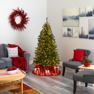 Image showing 5 th Nearly Natural 6 ft. Springfield Artificial Christmas Tree with 300 Warm Clear Lights and 596 Tips