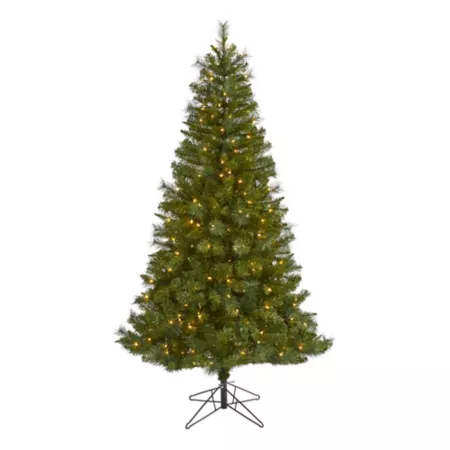 Mount Hood 6-Foot Nearly Natural Spruce Artificial Christmas Tree with 300 Warm White Lights and 673 Bendable Branches Artificial Christmas Trees