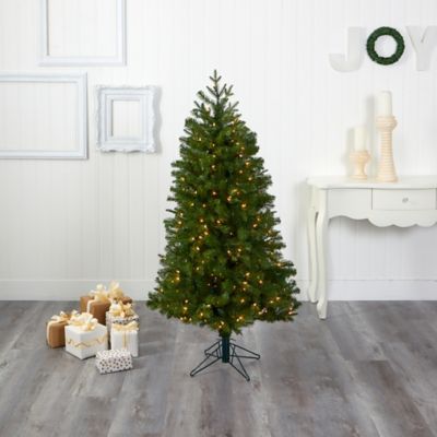 Image showing  5 ft. Vancouver Spruce Artificial Christmas Tree with Warm White Lights and Bendable Branches