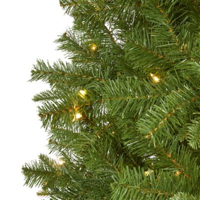 Image showing  6.5 ft. Vancouver Spruce Artificial Christmas Tree with Warm White Lights and Bendable Branches