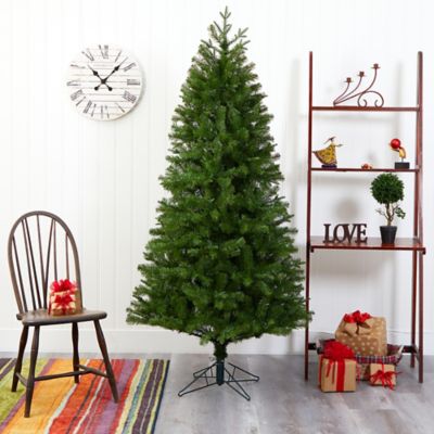 Image showing 6 th Nearly Natural 6.5 ft. Vancouver Spruce Artificial Christmas Tree with Warm White Lights and Bendable Branches