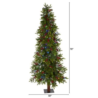 Image showing  6 ft. Victoria Fir Artificial Christmas Tree with LED Lights