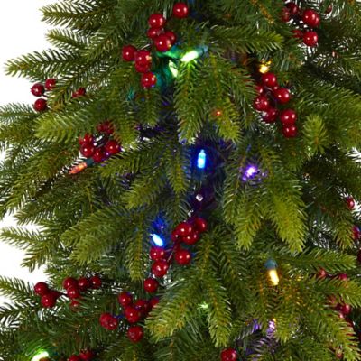 Image showing  6 ft. Victoria Fir Artificial Christmas Tree with LED Lights