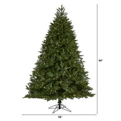 Image showing  7 ft. Oregon Spruce Artificial Christmas Tree with LED Lights