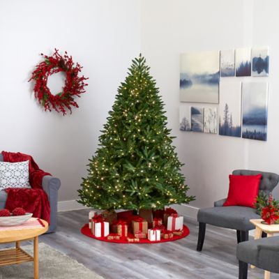 Image showing 5 th Nearly Natural 7 ft. Oregon Spruce Artificial Christmas Tree with LED Lights