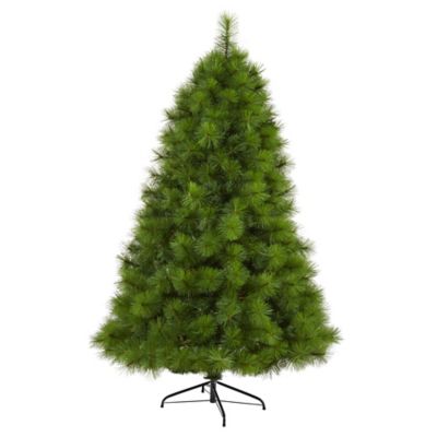 Nearly Natural 6 ft. Green Scotch Pine Artificial Christmas Tree with 300 Clear LED Lights