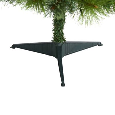 Image showing  3 ft. Pre-Lit Montana Mixed Pine Artificial Christmas Tree with Pine Cones and Berries, Clear LED Lights