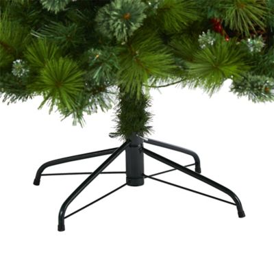 Image showing  7 ft. Montana Mixed Pine Artificial Christmas Tree with Pine Cones, Berries and 500 Clear LED Lights