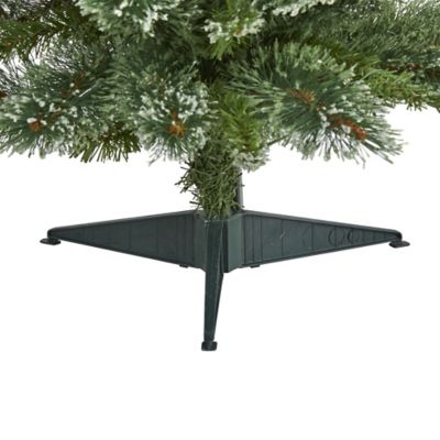 Image showing  3 ft. Wisconsin Slim Snow-Tipped Pine Artificial Christmas Tree with Clear LED Lights