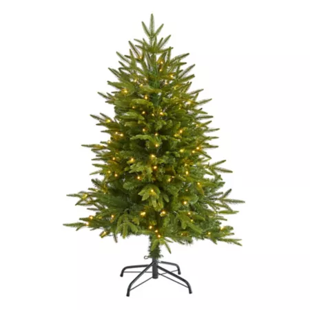 Nearly Natural Natural-Looking Artificial Christmas Tree 4 Feet with Clear LED Lights Artificial Christmas Trees