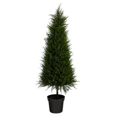 Image showing  3.5 ft. Pre-Lit Indoor/Outdoor UV-Resistant Cypress Artificial Tree