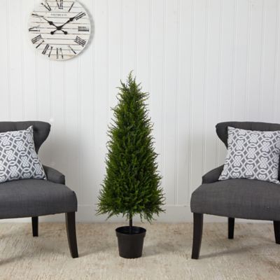 Image showing  3.5 ft. Pre-Lit Indoor/Outdoor UV-Resistant Cypress Artificial Tree